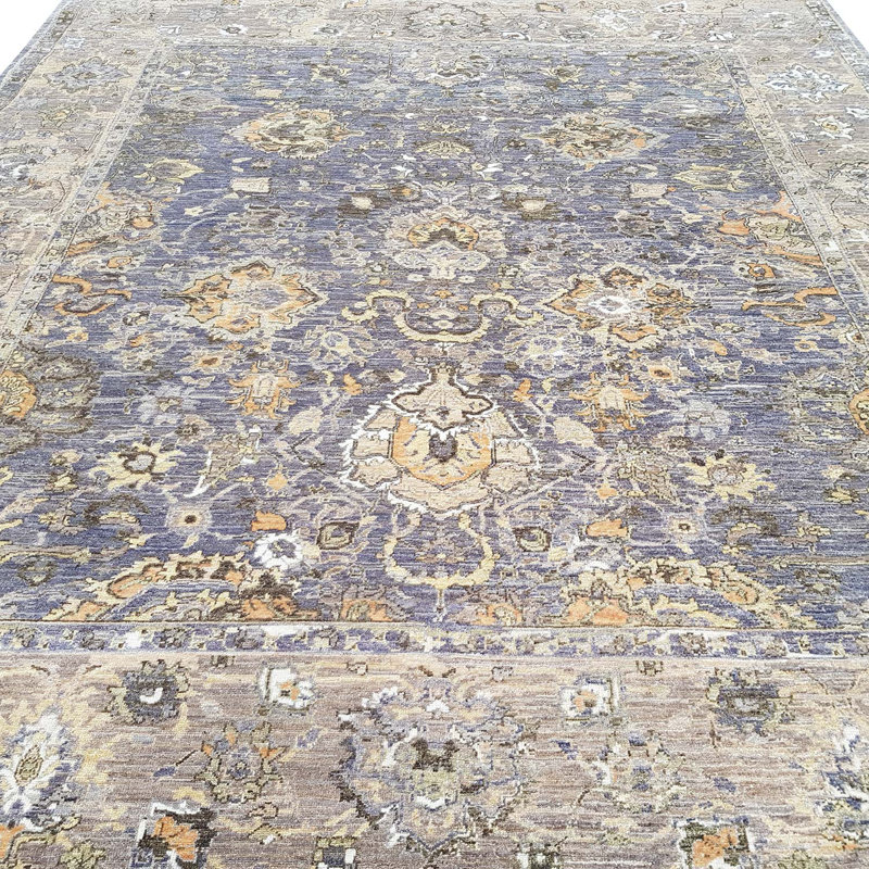 Grey Traditional Wool Rug - 8'3" x 9'7"