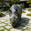 Grande statue de jardin rhinocéros réaliste, sculpture de rhinocéros en résine, figurine de décoration de pelouse de jardin résistante aux intempéries