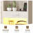 2 Drawers Farmhouse Tall Nightstand with Charging Station and Bookshelf-122980703-132286797