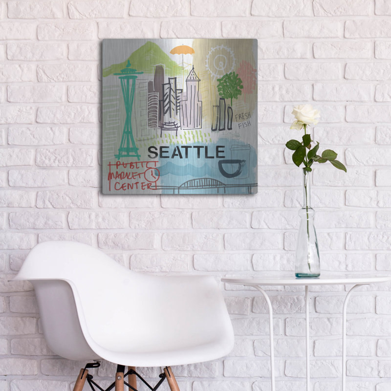 "Seattle" par Linda Woods, H 24 po x l 24 po