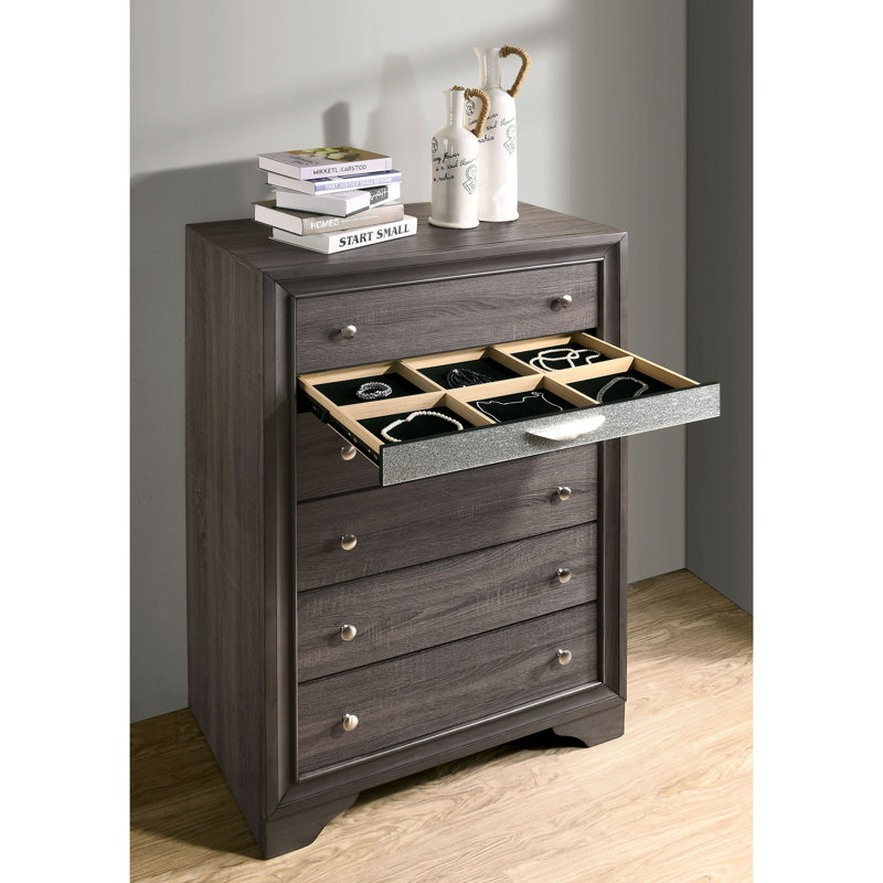 Sana 34'' W 6 - Drawer Dresser, Gray