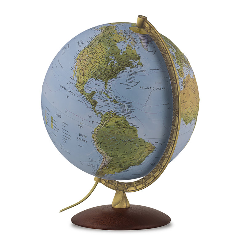 Nova Wood Tabletop Globe