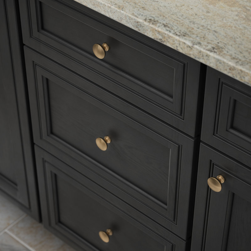 Round Knob, Champagne Bronze
