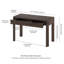 Bureau rectangulaire cannelé de 48 po de large Lonsdale-673973917