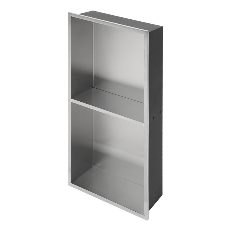 Niche murale en acier inoxydable, Nickel brossé