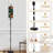 PeeNoke 68.5" Standing Floor Lamp Vibrant Tropical Jungle Birds Paradise Dimmable Metal Pole Lamp with Linen Lampshade LED Bulb Included