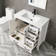 Grazio 36" Modern Single Bathroom Vanity with Ceramic Sink Top, Faucet, Eco-friendly Hand Paint, Assembly Required