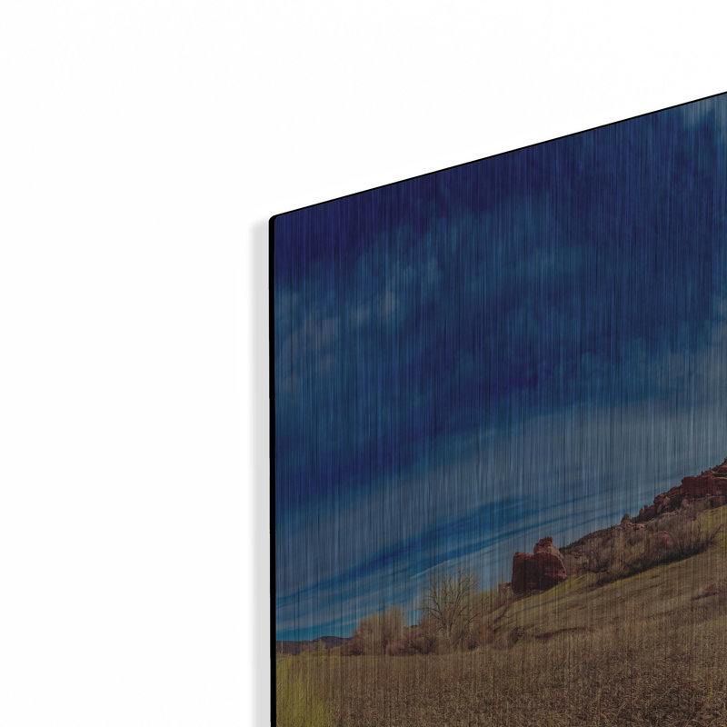 Art mural en métal Lark Manor ™ «Red Rocks, Colorado» par Epic Portfolio, H 12 po x l 24 po