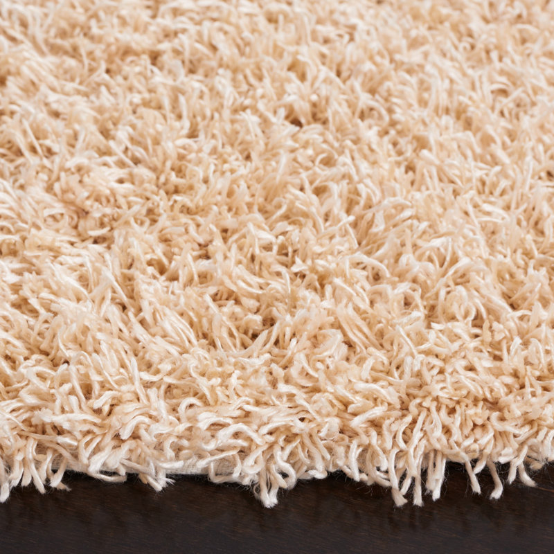 Assar Hand-Tufted Creme Area Rug, Round 7'