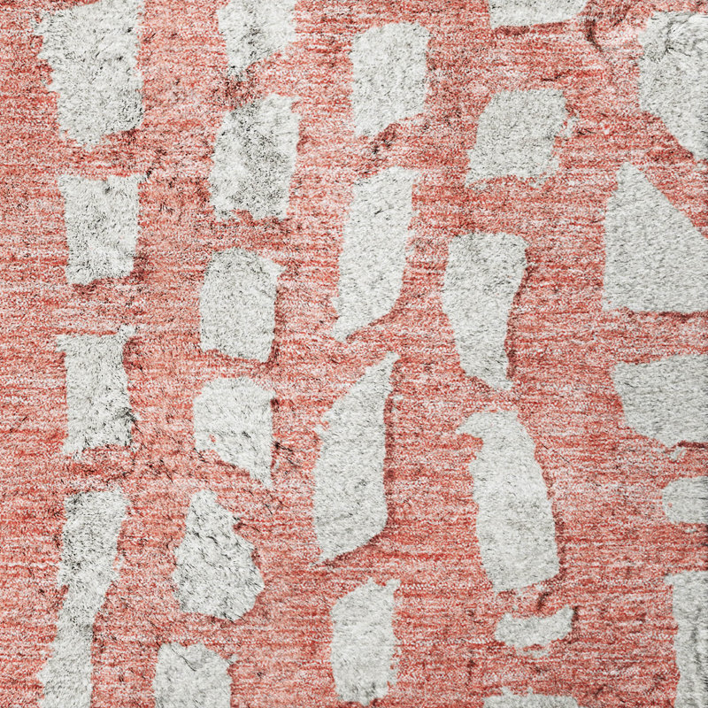Tapis carré Dream Shag ADS754, lavable à la machine de qualité supérieure, Salmon, 1'8" x 2'6"