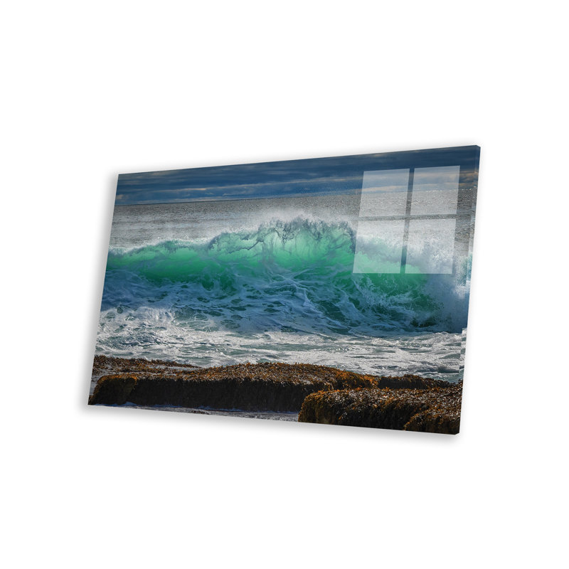 Impression rétro-éclairée verte sur verre acrylique