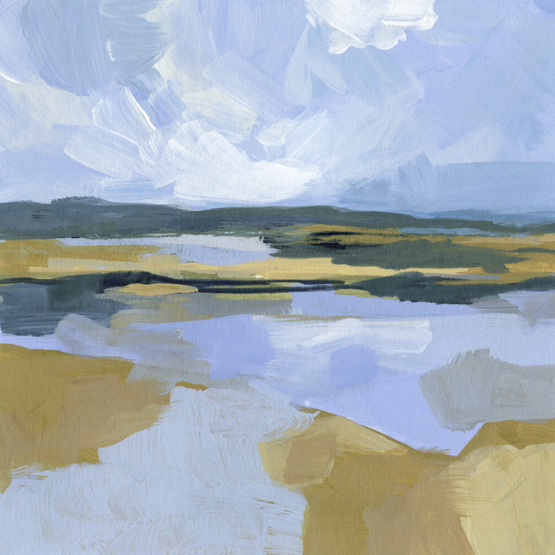 Seaside Mire I by Victoria Barnes - Wrapped Canvas Painting, 122cm H x 122cm W