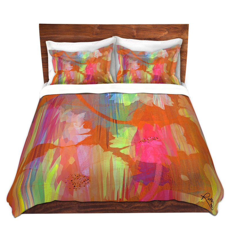  Ensemble de housse de couette Ruth Palmer Abstract Garden, Housse de couette pour très grand lit et 2 très 