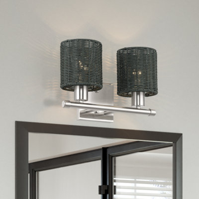 Weavington 2 Light Brushed Nickel Vanity Sconce