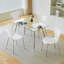 Bircan Glass Top Metal Base Dining Table