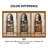 62.99"Special-shaped glass mirror with brown rubberwood frame and hanging mirror for dressing up