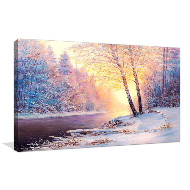 Winter Wonderland - reproduction sur toile tendue, H 18 po x l 30 po x P 1 po