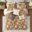 Ensemble de couette réversible en coton à motif floral 7 pièces Vin Terracotta Queen-136112146