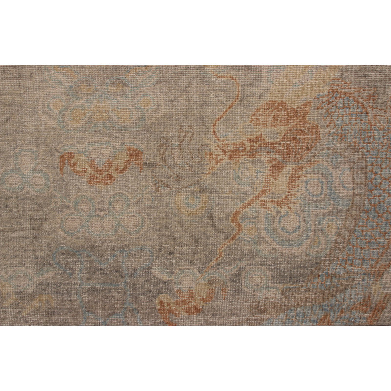 Distressed Homage Hand Knotted Wool Area Rug, Rectangle 15' x 24'