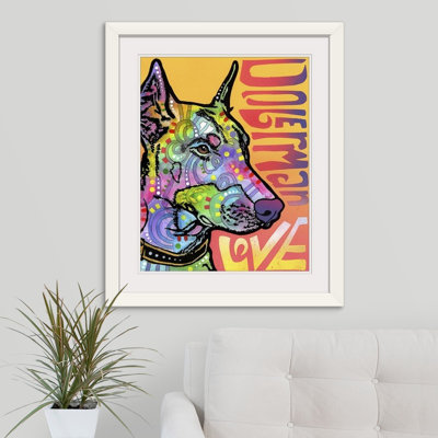 " Doberman Luv " by Dean Russo