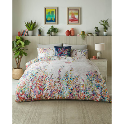 Cascading Kaleidoscope Rainbow 220 TC Duvet Cover Set