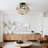 Bohemian Wood Beaded Ceiling Fan With Light