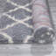 Tapis d'intérieur abstrait à poils longs gris / rayures ivoire de la collection Loft-23991424