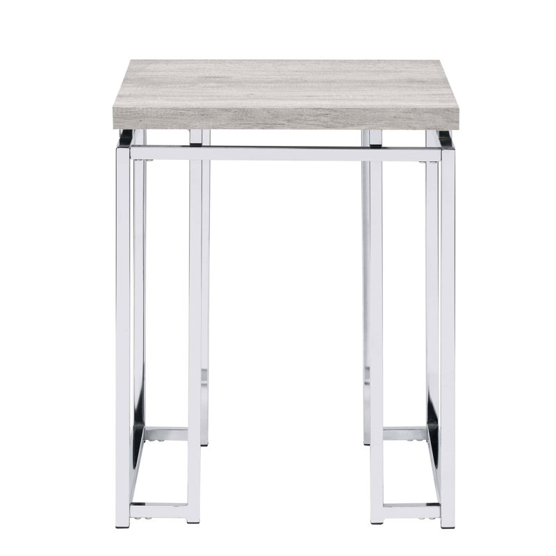 Table de bout avec base en métal