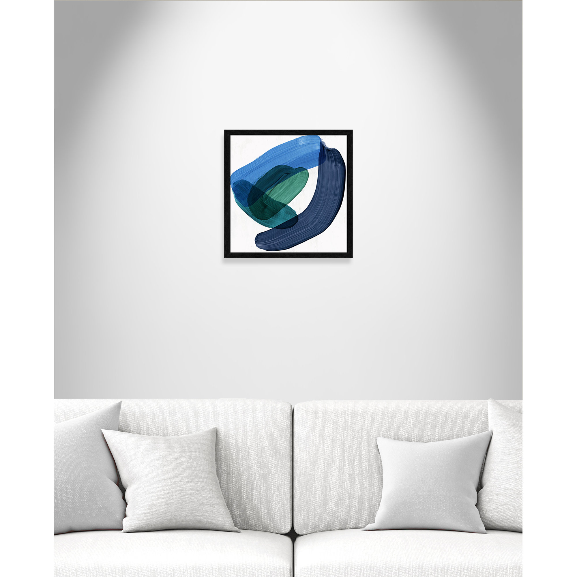 Smooth Bend II, 17" H x 17" W x 0.75" D, Black