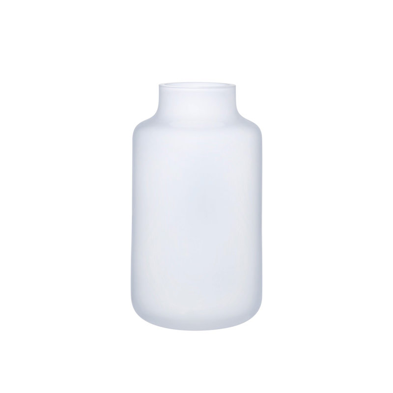 Mini vase en cristal sans plomb Magnolia, Blanc opale, H 7,87 po x l 4,43 po x P 4,43 po