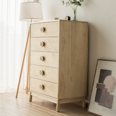 Commode décorative 5 tiroirs de style nordique