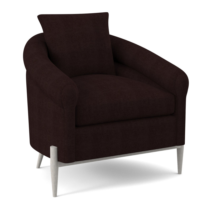 Jaxson Upholstered Armchair, Bisque, Margaret Mahogany Polyester Blend