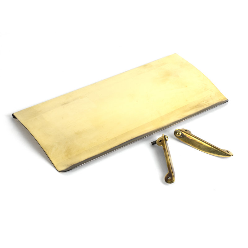 Letter Plate Cover Door Accessory, Aged Brass