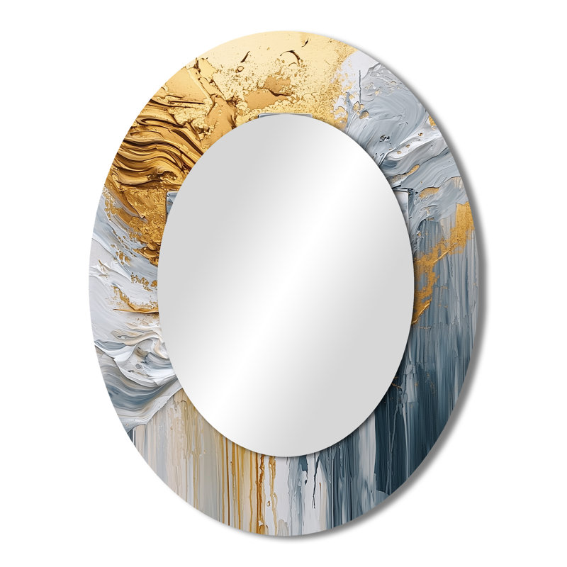 Miroir mural blanc sur fond blanc, 43 po x 33 po