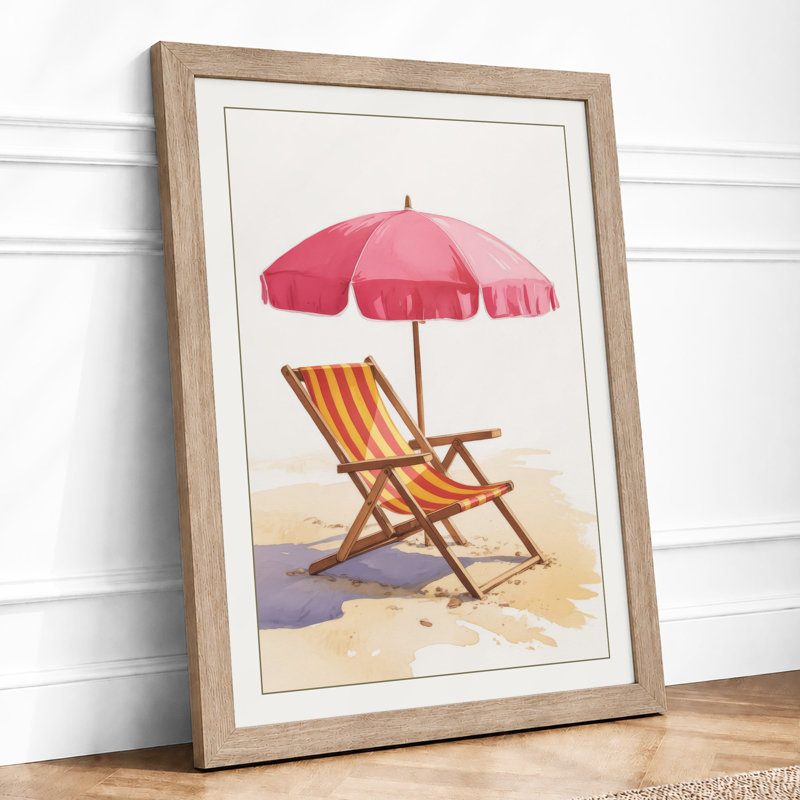 Seaside Rest Coastal - Framed Print, Oak, A4 - 29.7 x 21.0 cm