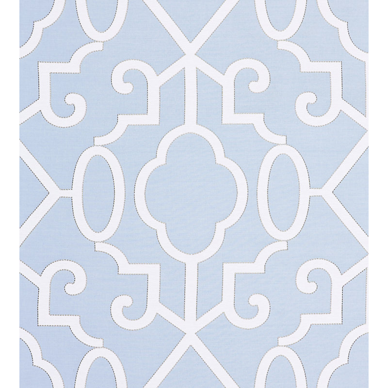 Oriana Ming Fretwork Fabric, Cloud