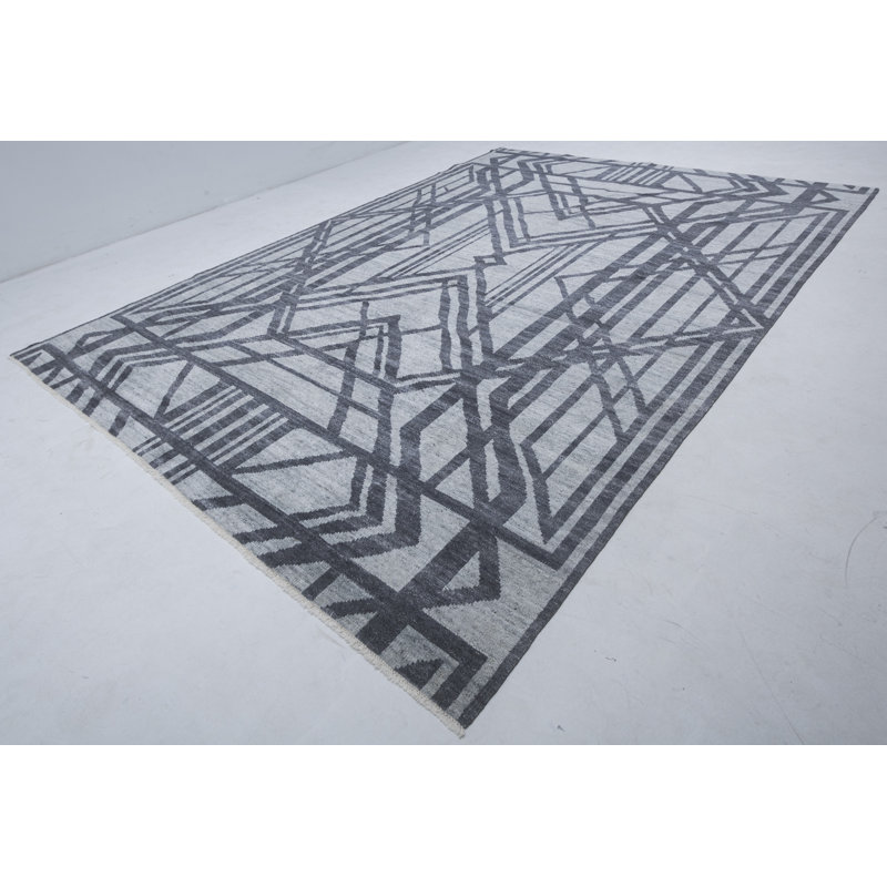 Hand Knotted Geometric Area Rug