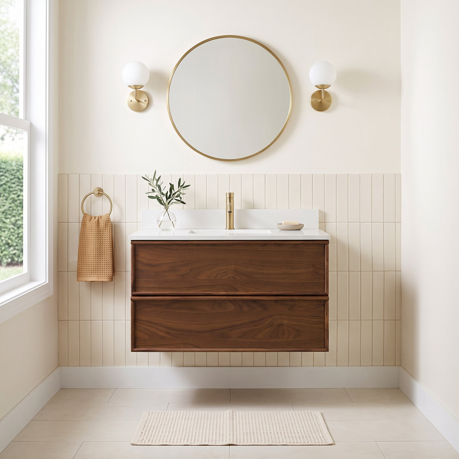 Collins 36" Walnut Single Bathroom Vanity