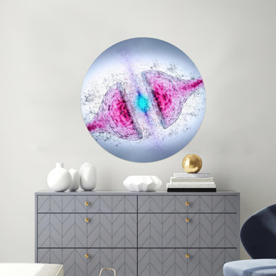 Modern Tempered Glass Wall Art Featuring Science Neurology Brain And Synapses Cortical Neurons Ideal For Medical Wall Decoration