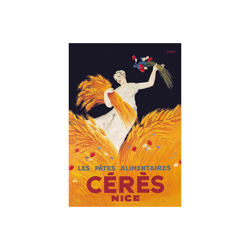 Affiche rétro assiettes alimentaires, H 66 po x l 44 po x P 1,5 po