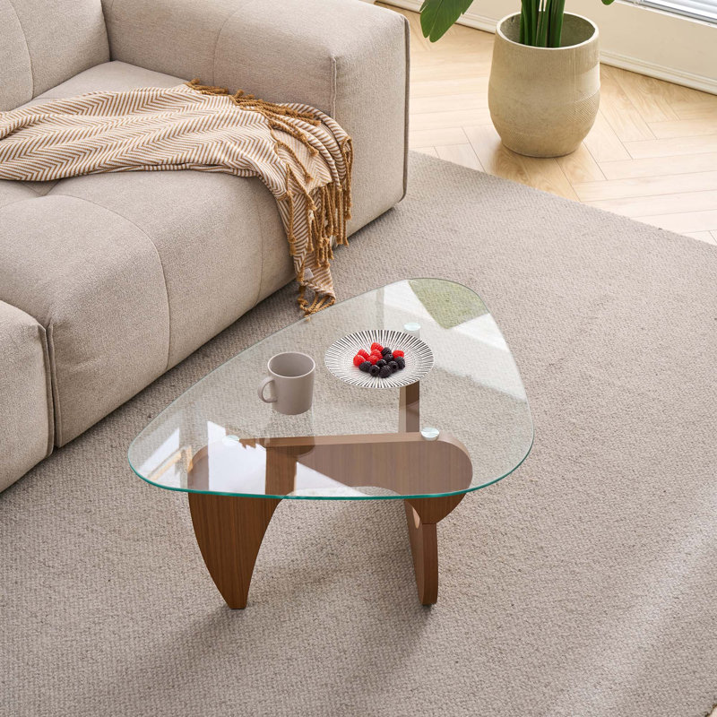 Petites tables basses Farmhouse, H 15,74 po x L 35,82 po x l 25,59 po, Transparent, Brown