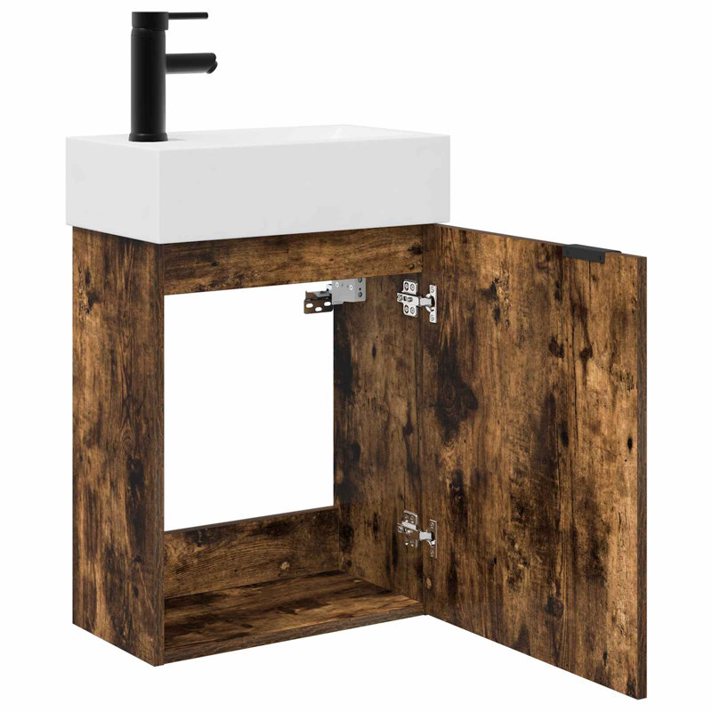 455 mm Bathroom Vanity, Smoked Oak