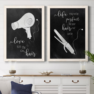 «Love the cheveux» - ensemble de 2 impressions