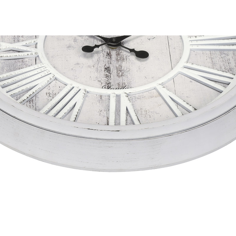 Clocks, 20" Round, Wall Clock, Grey, Transitional