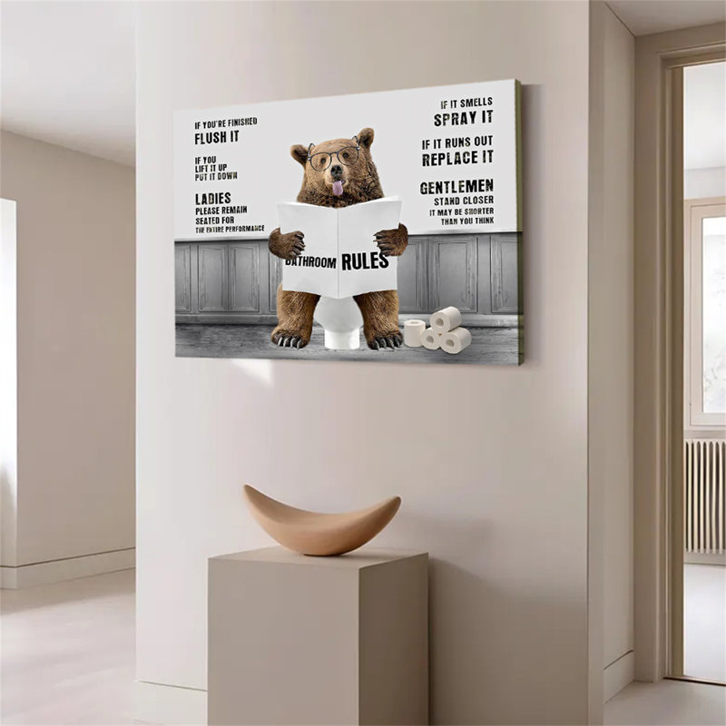 affiche de salle de bain règles bera, 20 x 30 pouces