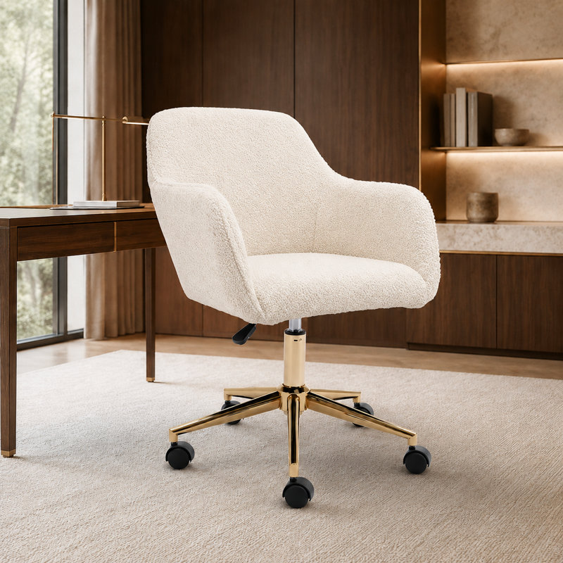Inbox Zero Office Chair, White, White