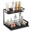 Rangement à 2 niveaux pour armoire sous évier de l 10,7 po x P 14,2 po x L 10,7 po x P 14,2 po, l 12,5 po x P 15,5 po x H 13 po