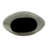 9.5x5.5x12" Aluminum Layered Chisel Oval Vase