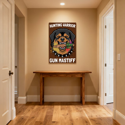 Animals Hunting Warrior Gun Mastiff Dog With Knife