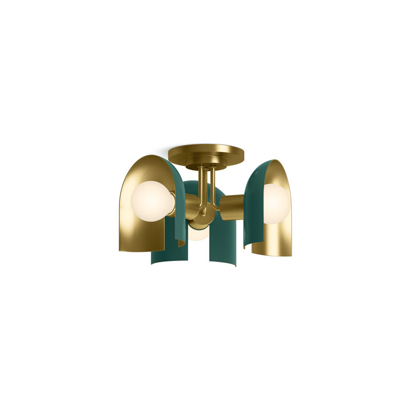 Jabot 3-13/16 In. Flush-Mount, Green